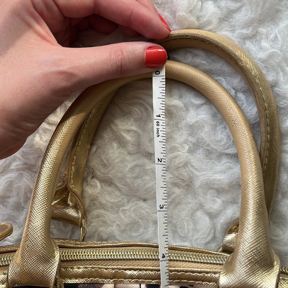 Victoria's Secret Leopard Cheetah Print Gold Purse Shoulder Bag - Picture 12 of 13